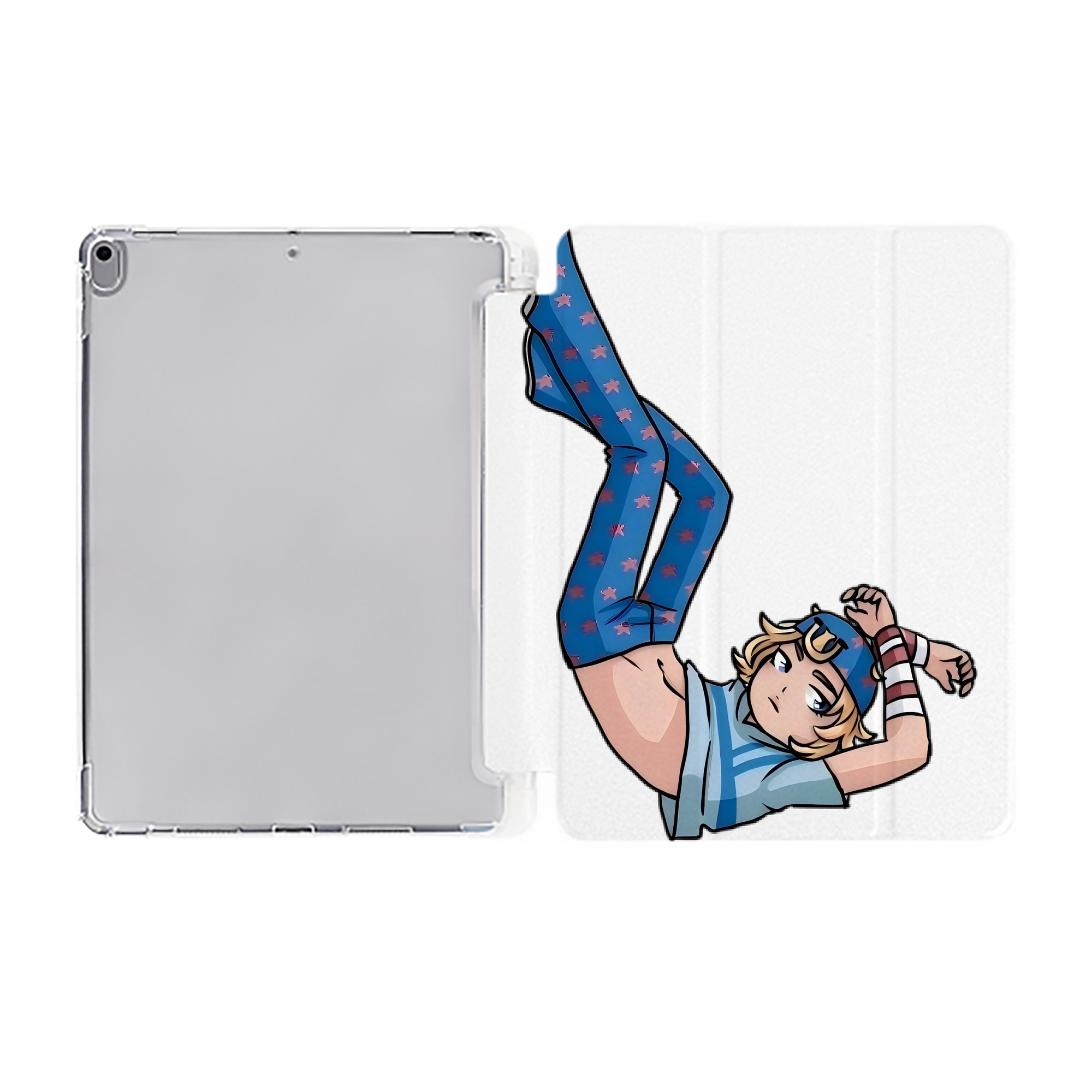 （画像用） ジョジョの奇妙な冒険 グイード?ミスタ JoJo's Bizarre Adventure Guido Mista IPad ケース ペン収納付き 三つ折りスタンド PUレザー×シリコン 対応機種9.5/10.5/10.9インチ